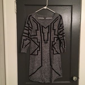 Express geometric sweater dress